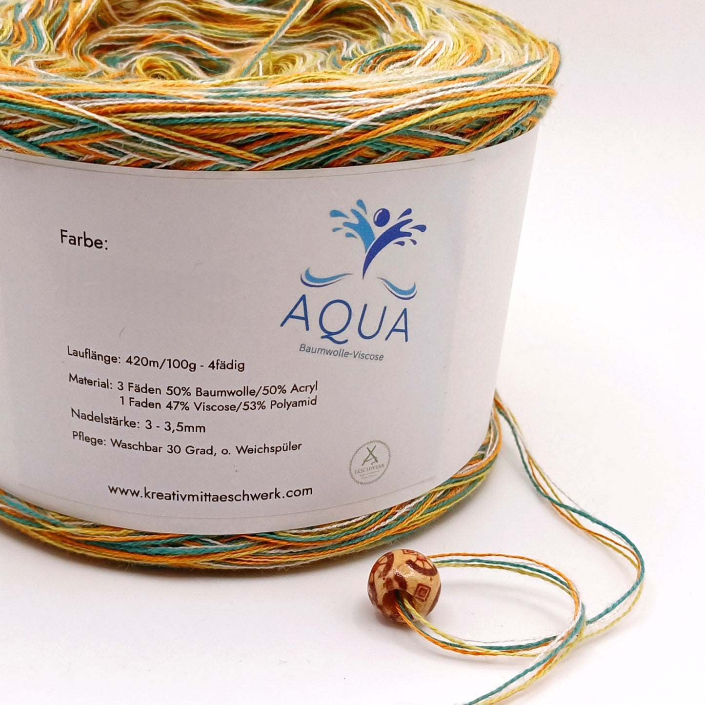 Aqua Bobbel Garn mit Baumwolle und Viskose 25011