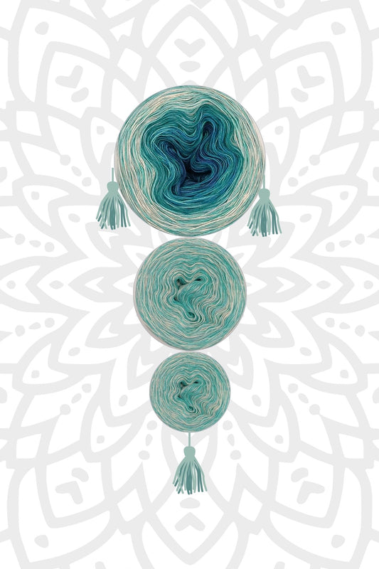 OHNE PDF Anleitung - Garnset Mystery-Mandala KAL Adventskalender 2025 - Mandala stricken (Set 2)