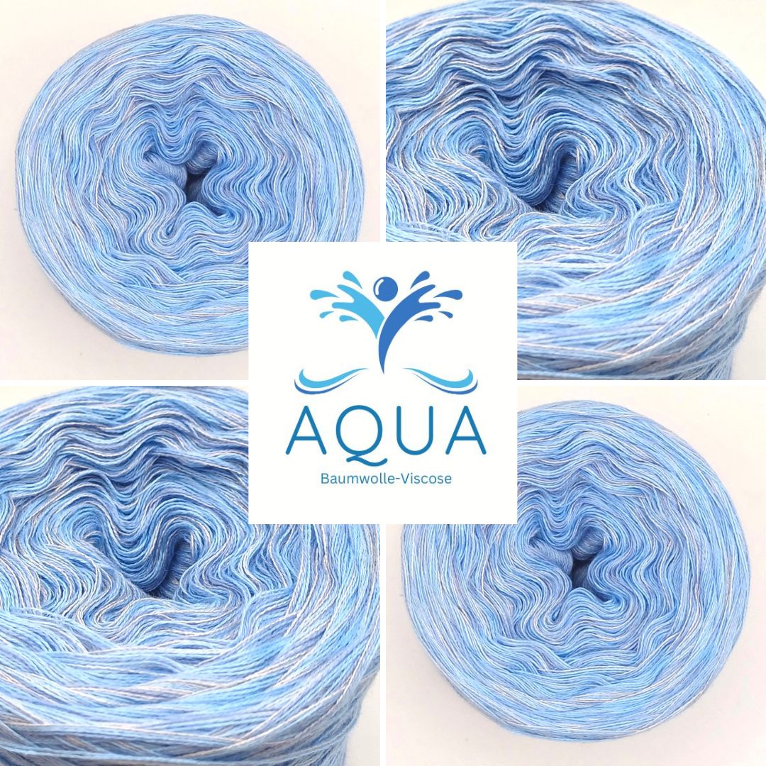 Aqua Bobbel Garn mit Baumwolle und Viskose 25003
