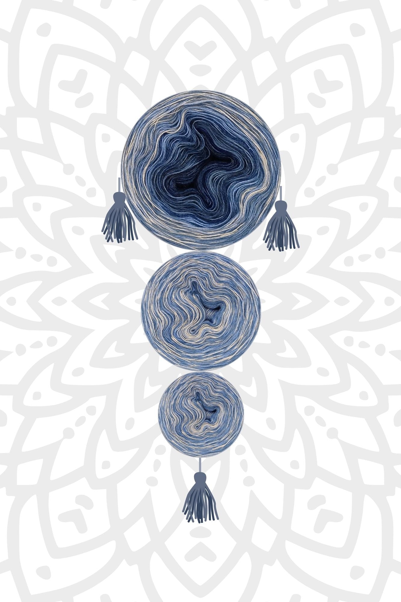 Mystery-Mandala KAL Adventskalender 2025, Mandalas stricken (Set 4)