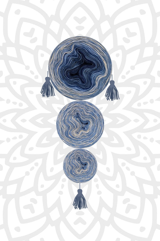 OHNE PDF Anleitung - Garnset Mystery-Mandala KAL Adventskalender 2025 - Mandala stricken (Set 4)