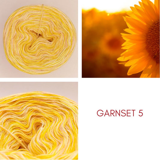 KAL Patchwork-Jahresdecke 2025 - Stricken- StarterSet 5 - Sonnenblume