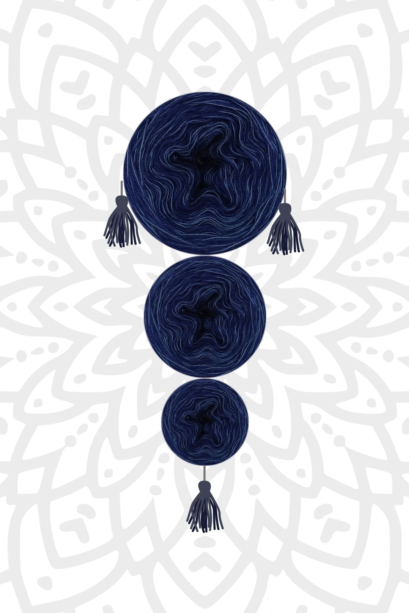 Mystery-Mandala KAL Adventskalender 2025, Mandalas stricken (Set 6)