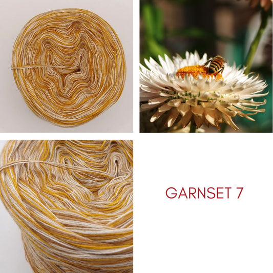 KAL Patchwork-Jahresdecke 2025 - Stricken- StarterSet 7 - Strohblume