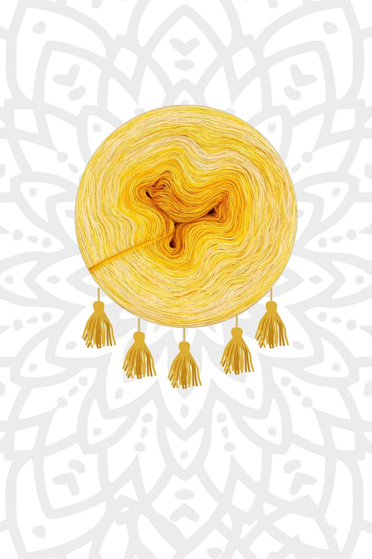 OHNE PDF Anleitung - Garnset Mystery-Mandala CAL Adventskalender 2025 - Mandala häkeln (Set 5H)