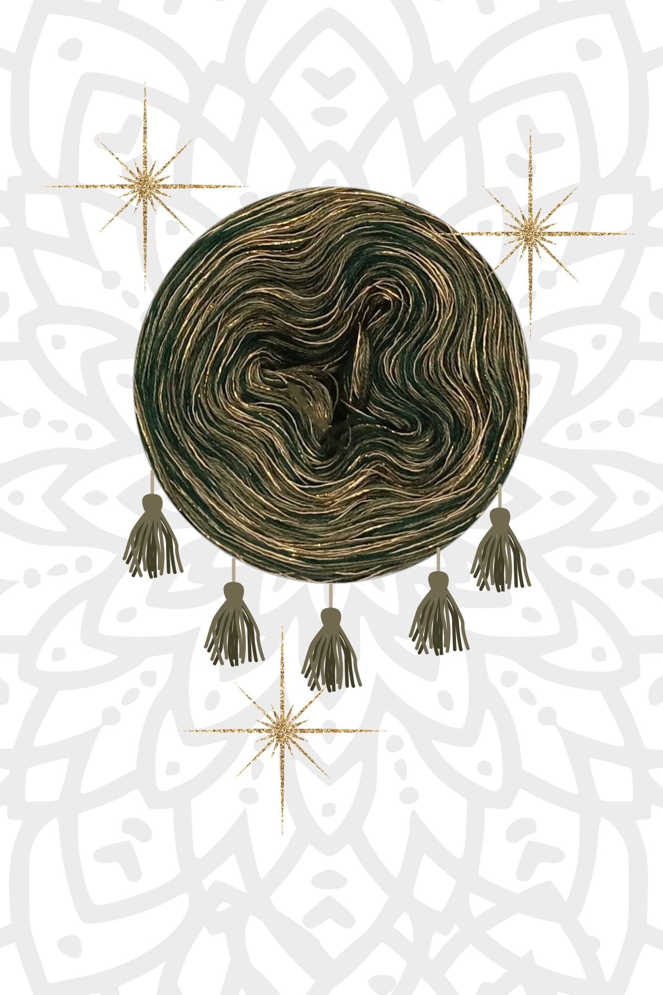 Mystery-Mandala CAL Adventskalender 2025, Mandala häkeln (Set 8H)
