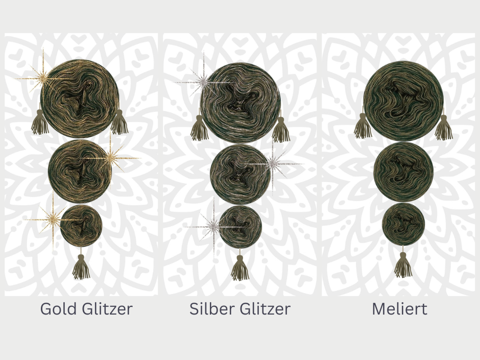Mystery-Mandala KAL Adventskalender 2025, Mandalas stricken (Set 8)
