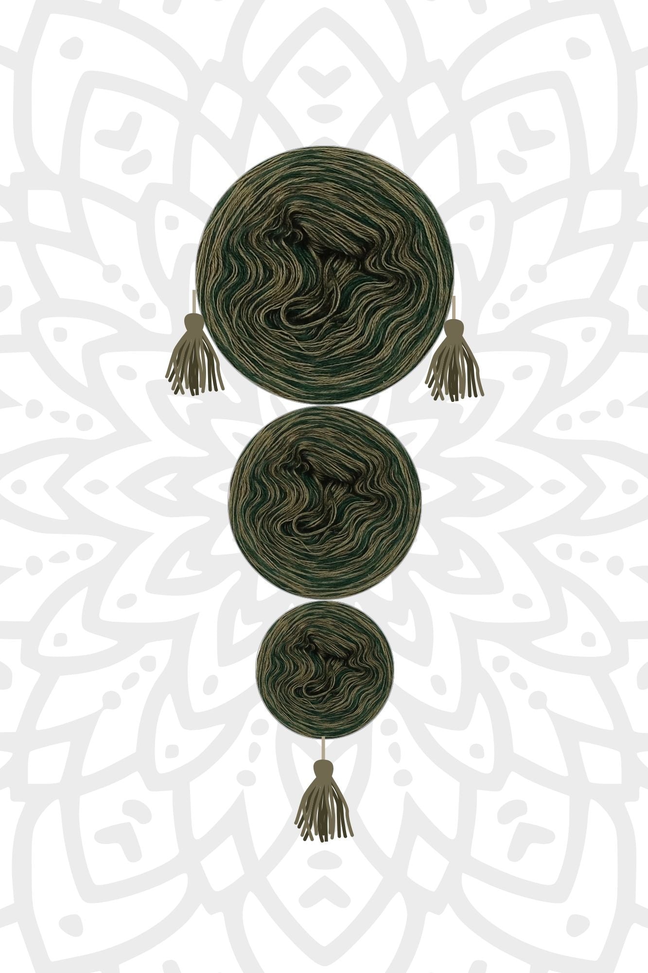 Mystery-Mandala KAL Adventskalender 2025, Mandalas stricken (Set 8)