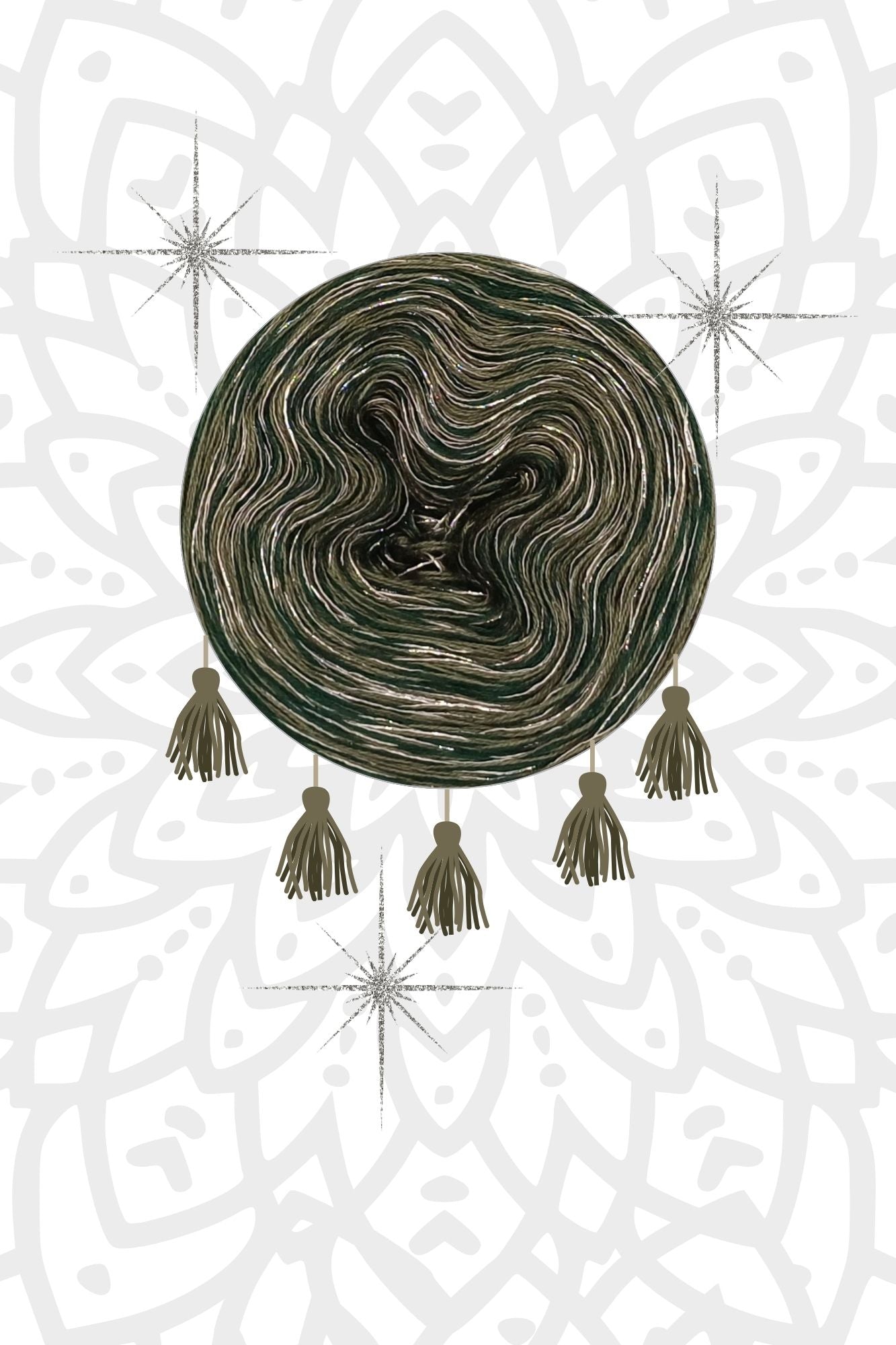 Mystery-Mandala CAL Adventskalender 2025, Mandala häkeln (Set 8H)
