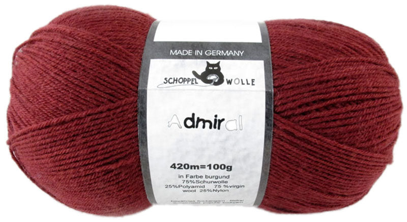 Schoppel Admiral, 4-fach Sockenwolle -1783 Burgund