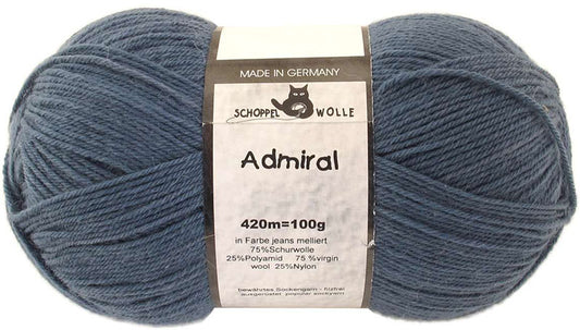 Schoppel Admiral, 4-fach Sockenwolle - 4993 Jeans