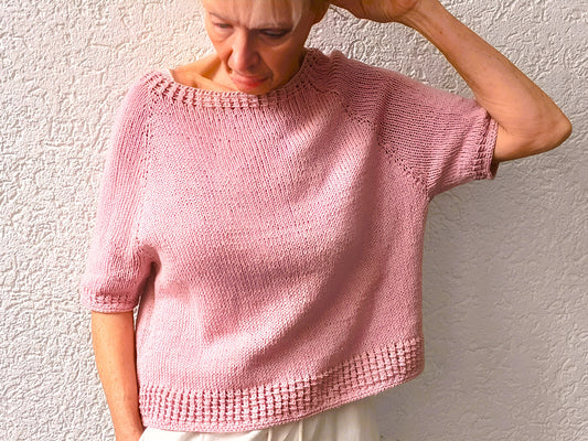 Shirt, Pullover, Raglan von oben "Like a Lady", Gr. S-XXXL, elegant