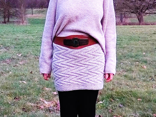 Rock "Diente" mit Zacken und doppelten Bündchen, alle Größen + Längen