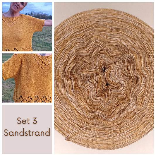 KAL "Sunshine", RVO Sommershirt stricken - Set 3 Sandstrand