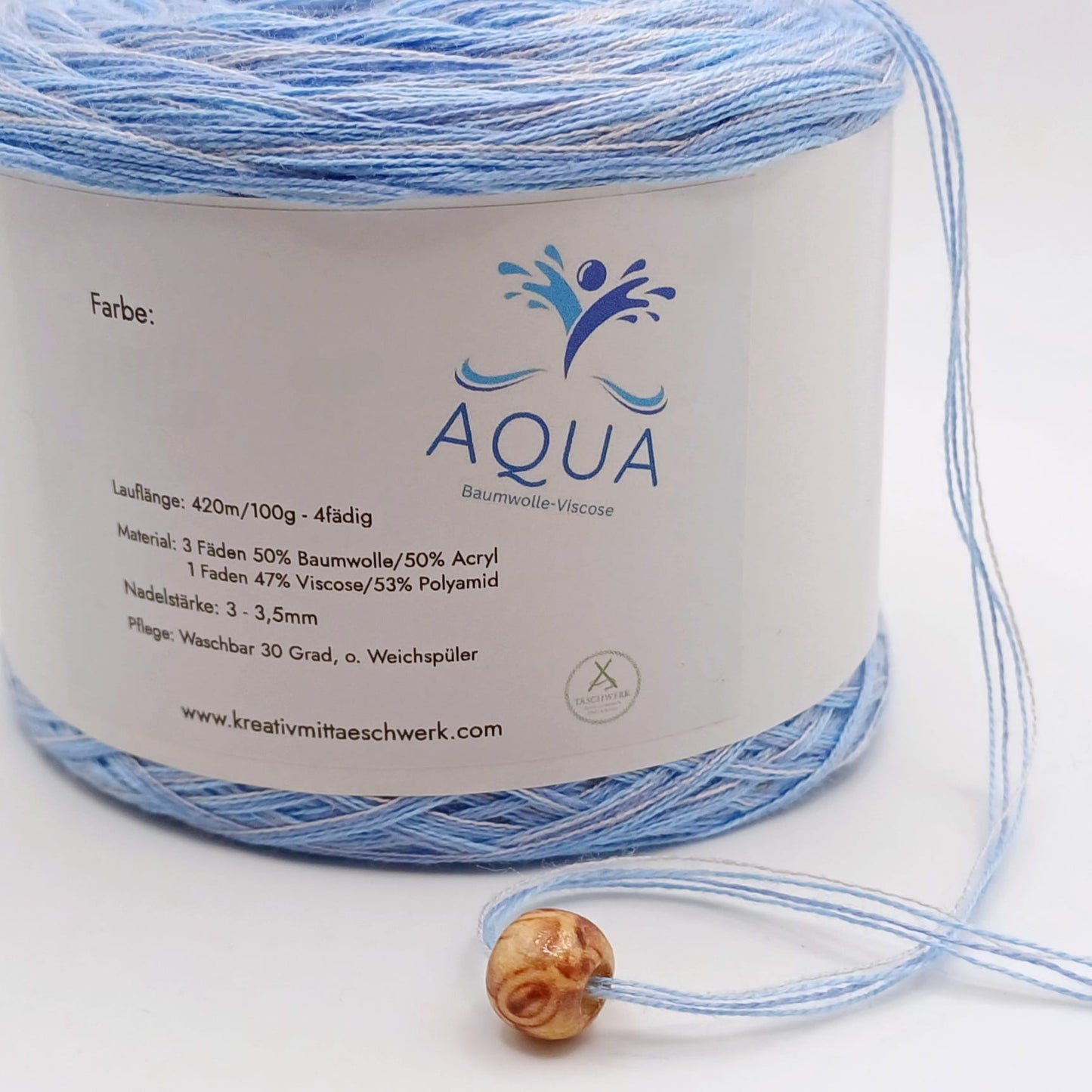 Aqua Bobbel Garn mit Baumwolle und Viskose 25009