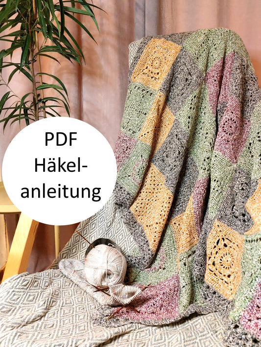 Granny Square Decke häkeln "Sweet Dream", PDF