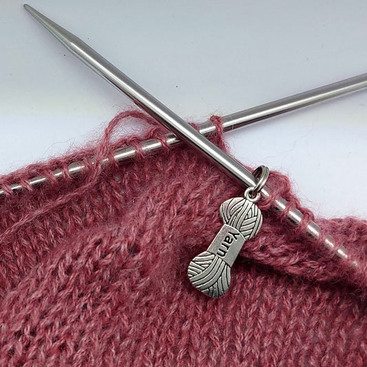 Maschenmarkierer Wollknäul 1 mit Ring oder Nadel