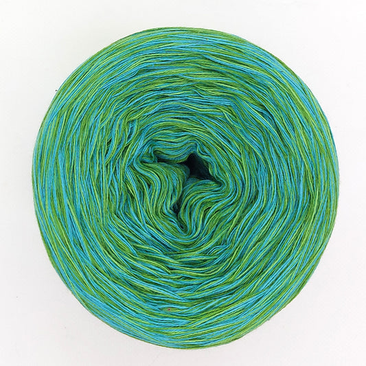 Bobbel "Opal trifft Farn" 4-fädig meliert