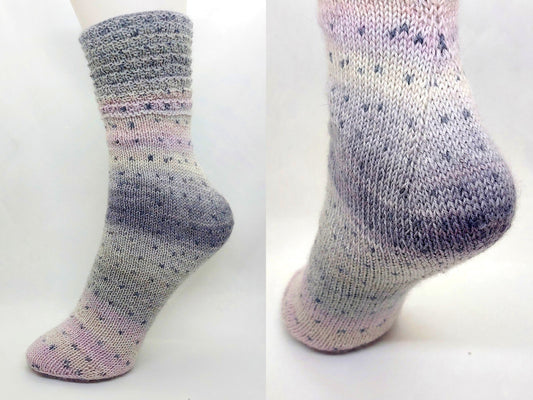 Strickanleitung Fixe-Quicky-Ferse "Royal", Top Down, Socken stricken, Gr. 34-45, PDF