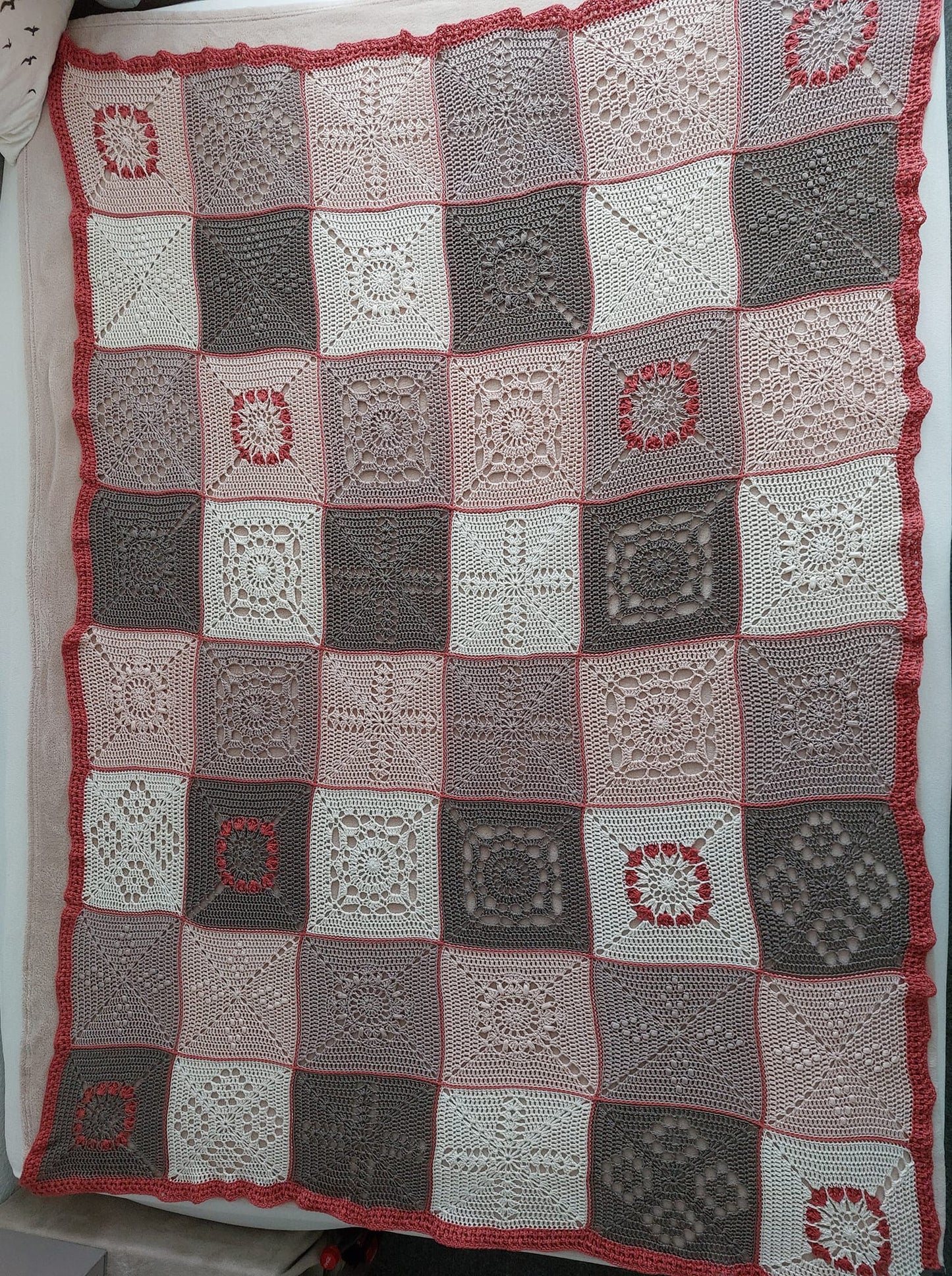 Granny Square Decke häkeln "Sweet Dream", PDF