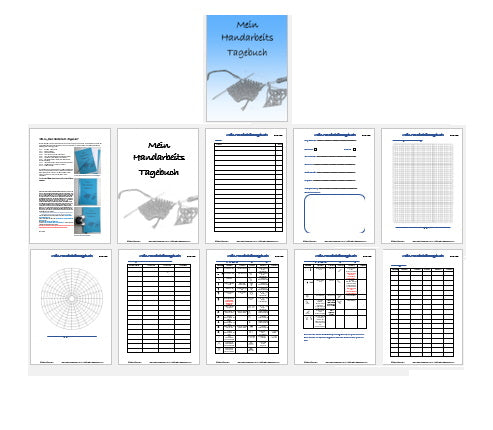 Projektbuch, Handarbeiten, Druckvorlage