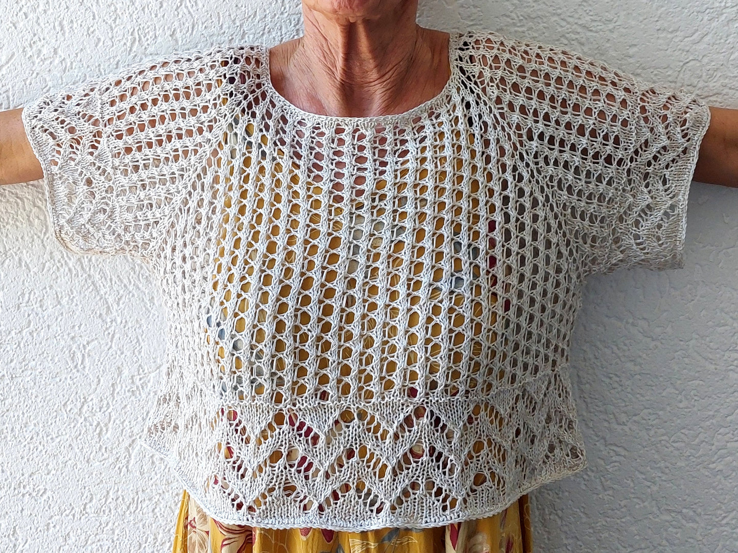 Strickset Oberteil "Wedding Day", Raglan von oben