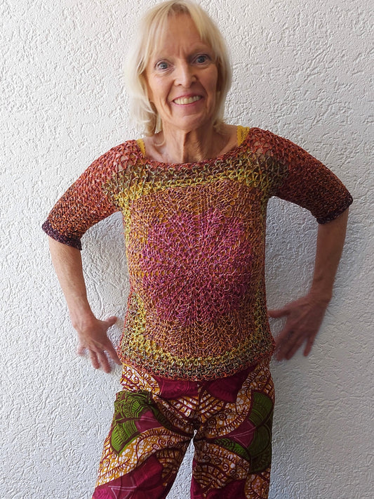 Häkelanleitung Oberteil, Tunika "Sunny Day", PDF