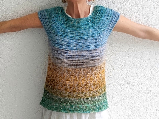 Häkelanleitung Shirt, Tunika "Frühlingsduft", PDF