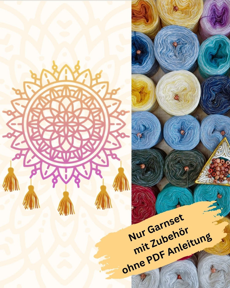 Mandala Garnset, Häkeln, ohne PDF