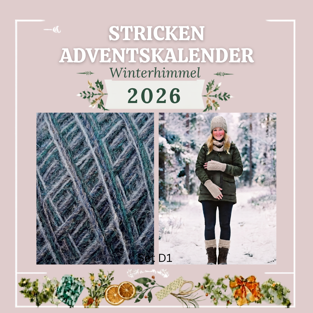 Adventskalender Stricken 2026 – D1 Winterhimmel