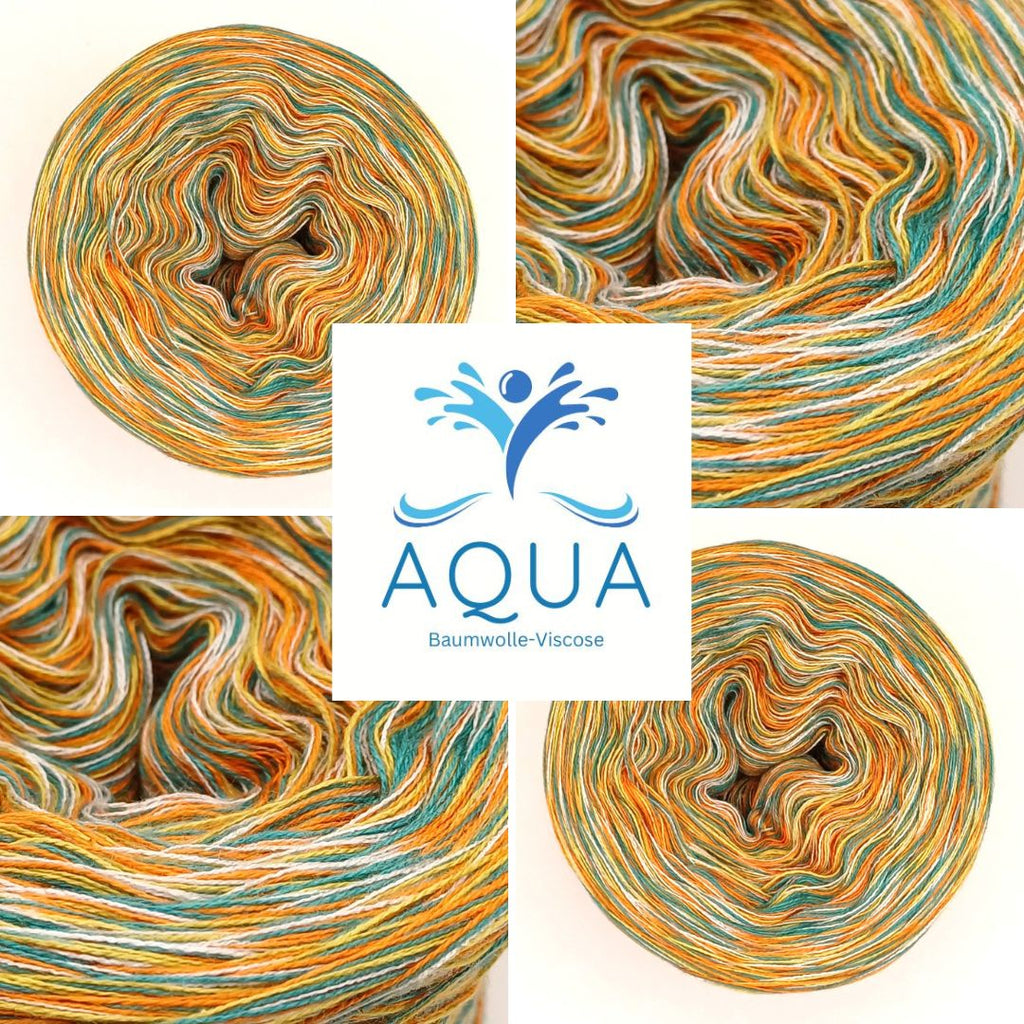 Aqua Bobbel Garn mit Baumwolle und Viskose 25011