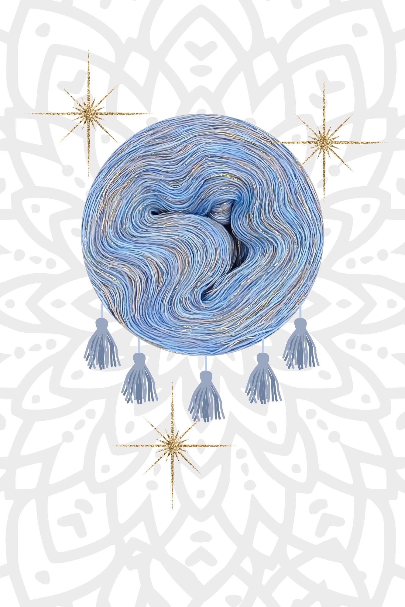 Garnset Mandala Sonnenstern (Set 6H)