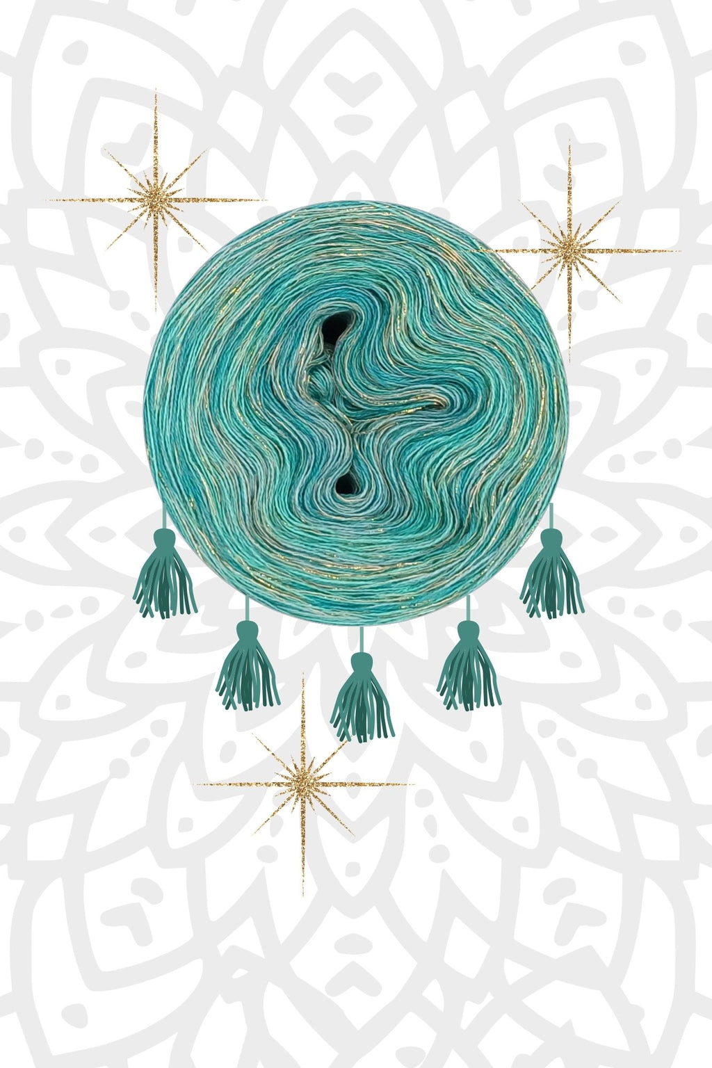 Garnset Mandala Sonnenstern (Set 9H)