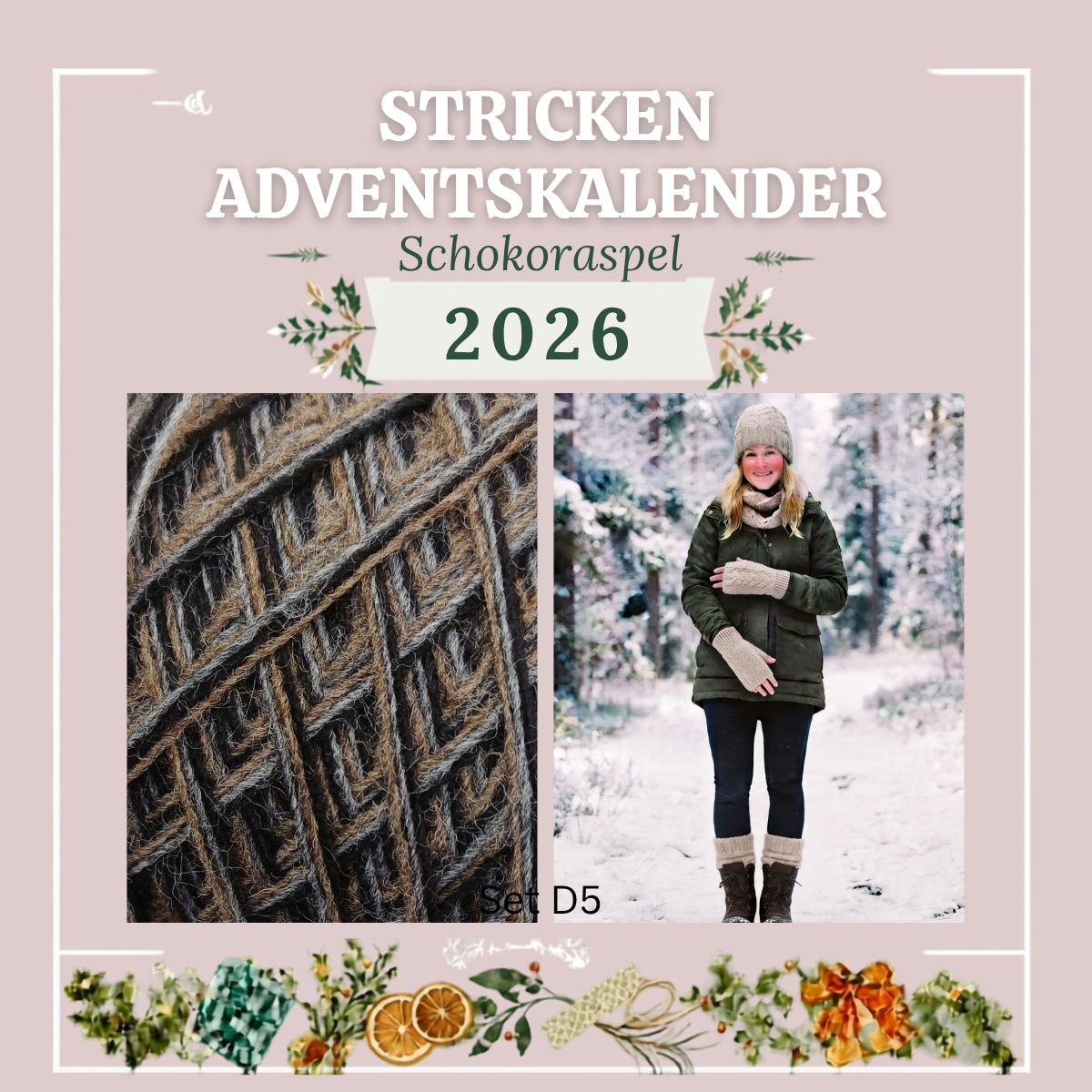 Adventskalender Stricken 2026 – D5 Schokoraspel
