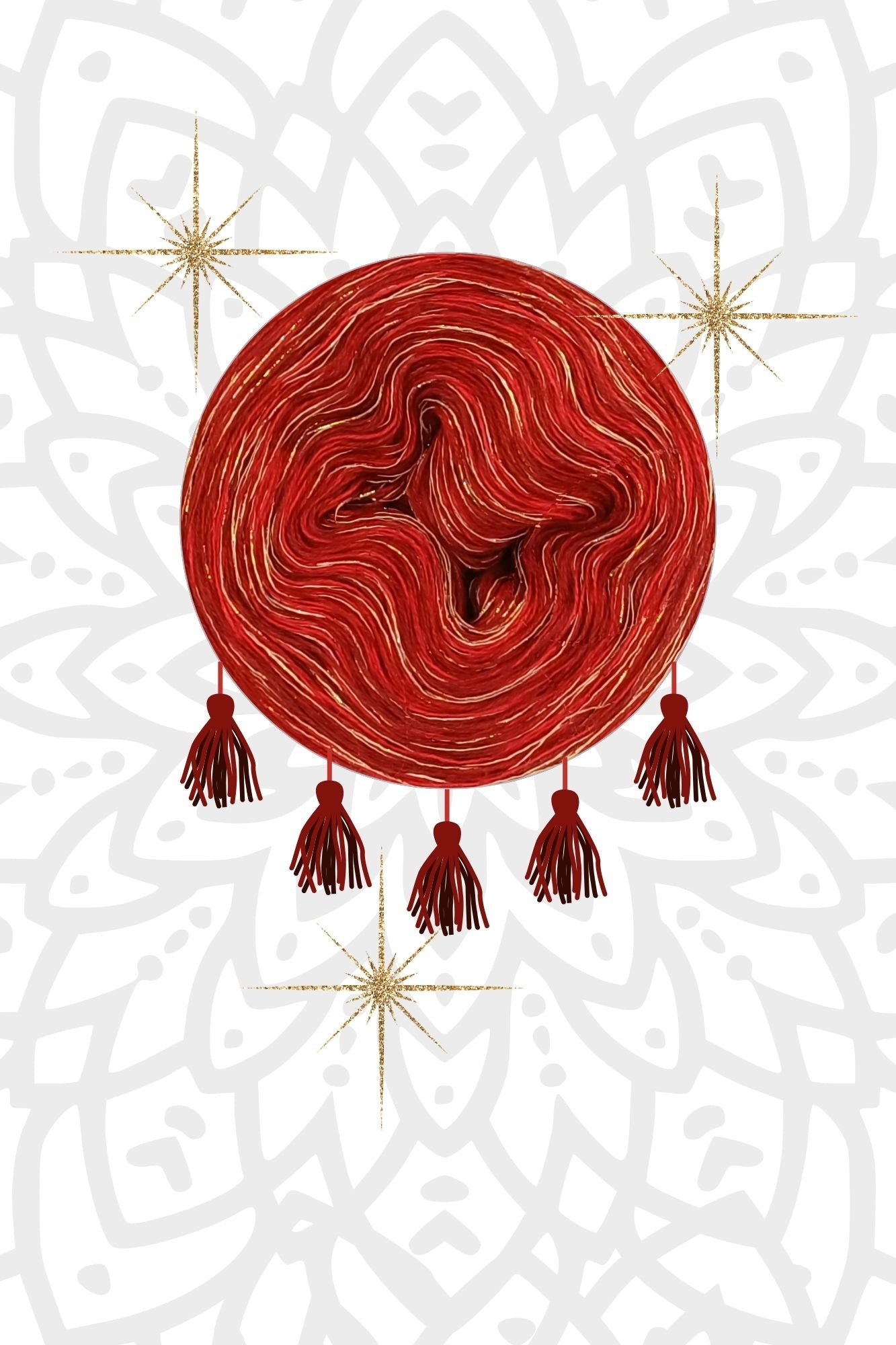 Garnset Mandala Sonnenstern  (Set 10H)