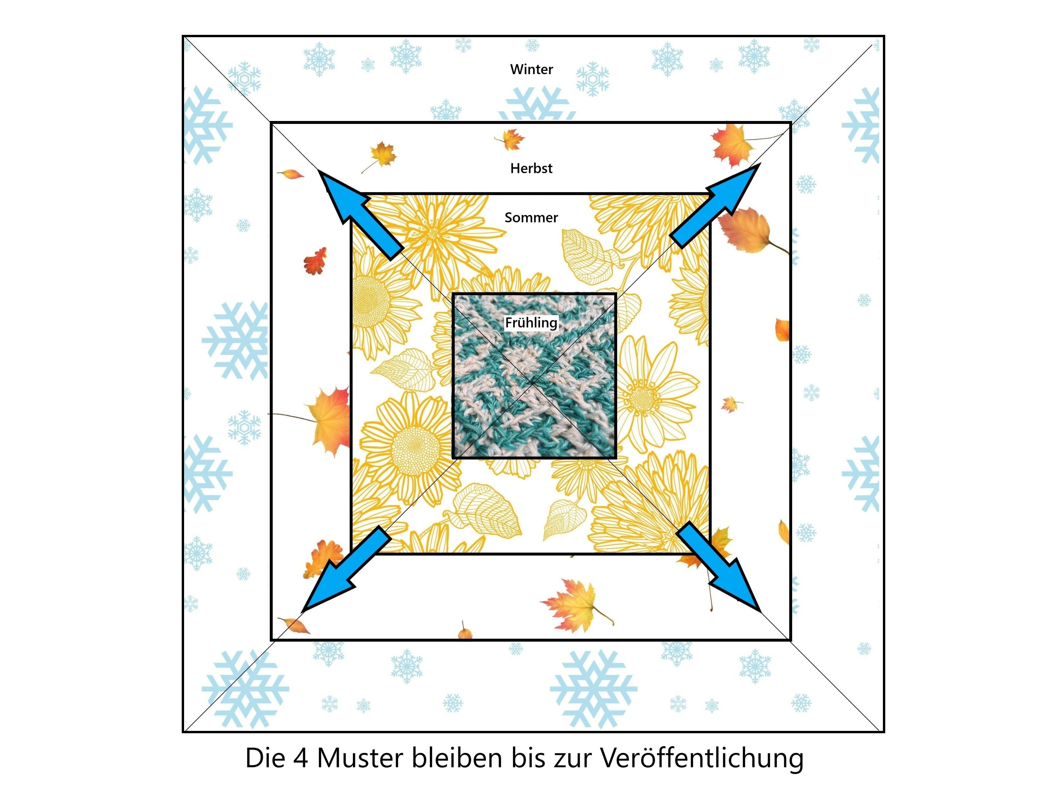 Jahresdecke häkeln CAL - PDF Anleitung (ohne Garn)