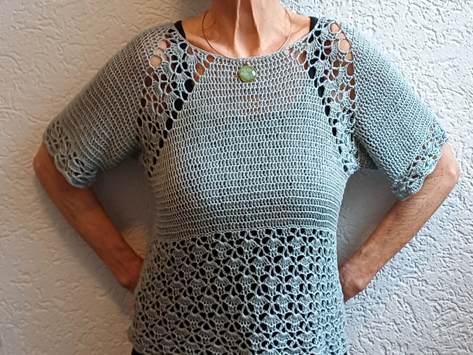 Tunika "Muschelsammlerin" häkeln - Häkelset mit Anleitung & Garn