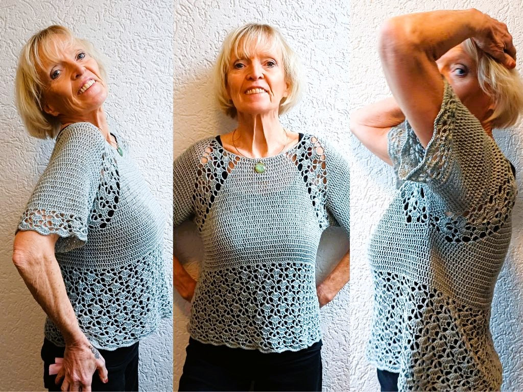 Tunika "Muschelsammlerin" häkeln - Häkelset mit Anleitung & Garn