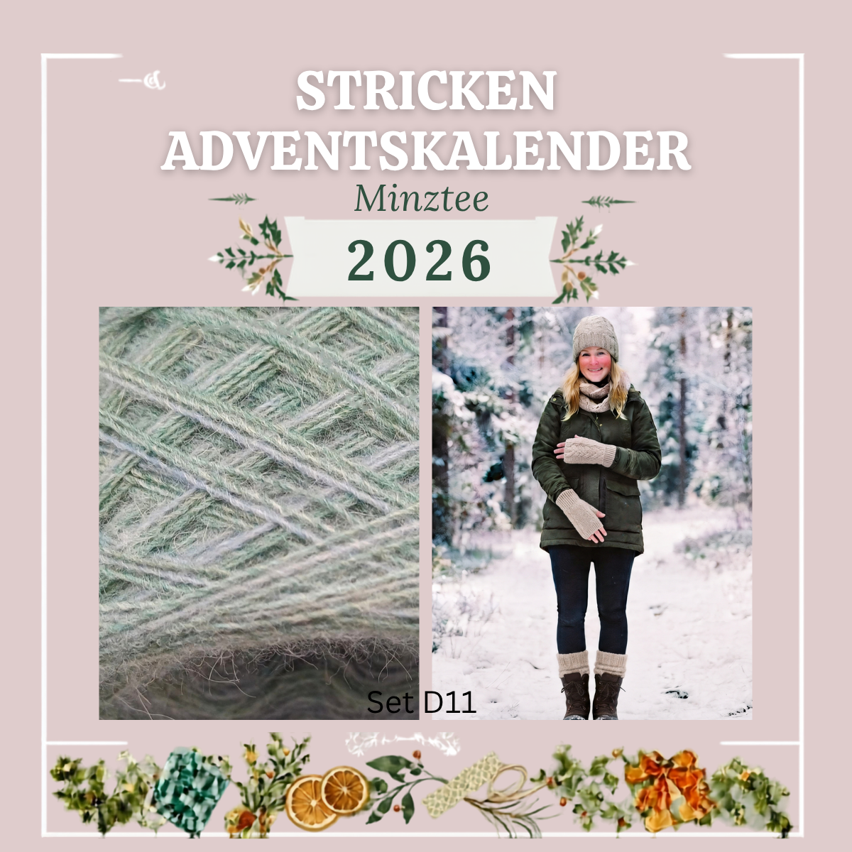Adventskalender Stricken 2026 – D11 Minztee