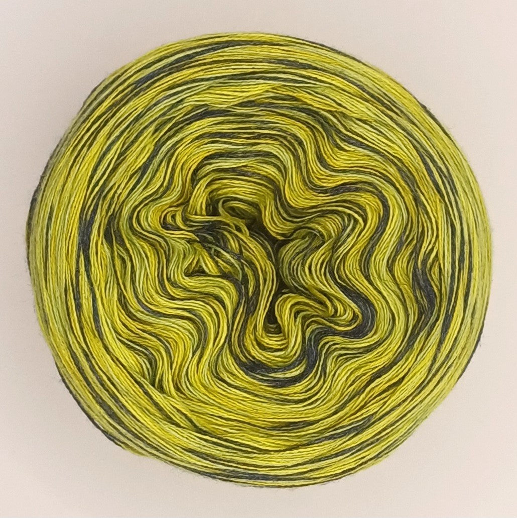 Bobbel "Kiwi" Nr.5 von der Temperaturdecke Set DUNKEL, 4-fädig meliert