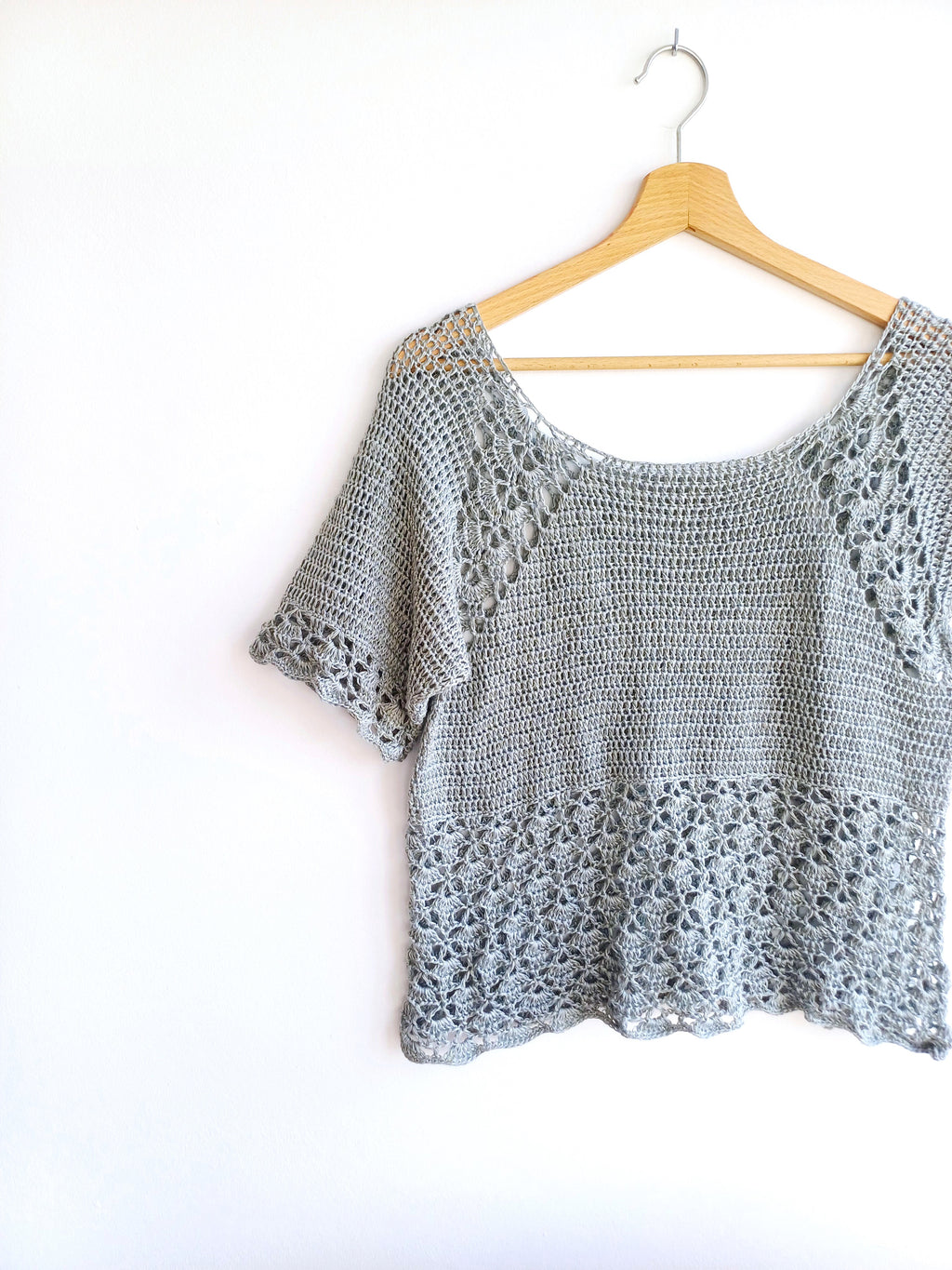 CAL Häkelschrift lernen + Tunika "Muschelsammlerin" häkeln Set 6 (Fusitriton, Original)