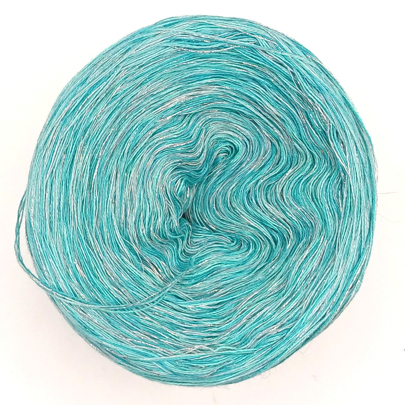 Schnäppchen Bobbel 4-fädig, meliert + Glitzer Silber, 170g/755m (05926)