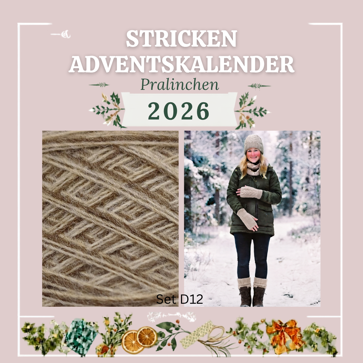 Adventskalender Stricken 2026 – D12 Pralinchen