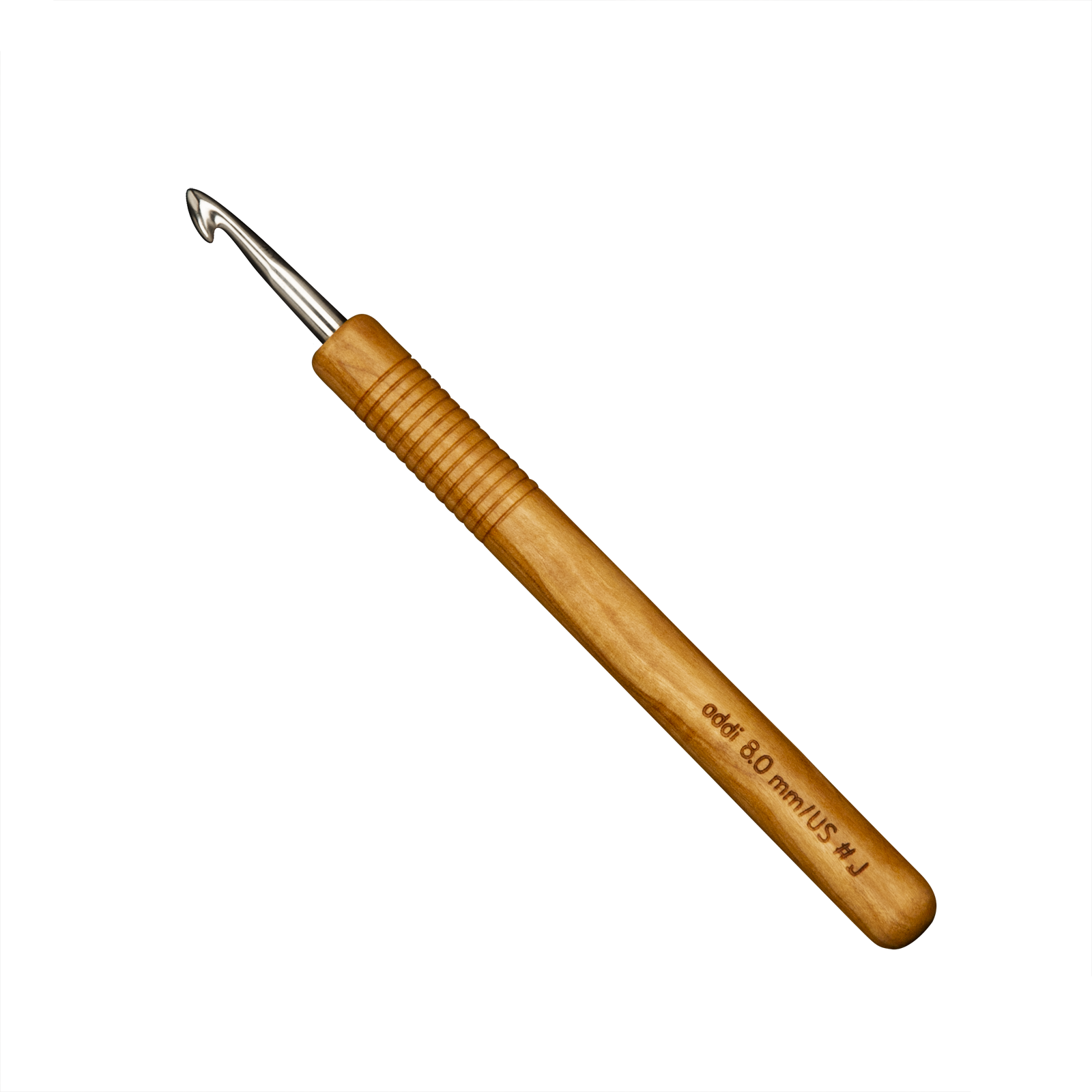 Addi Häkelnadel Metall mit Olivenholzgriff