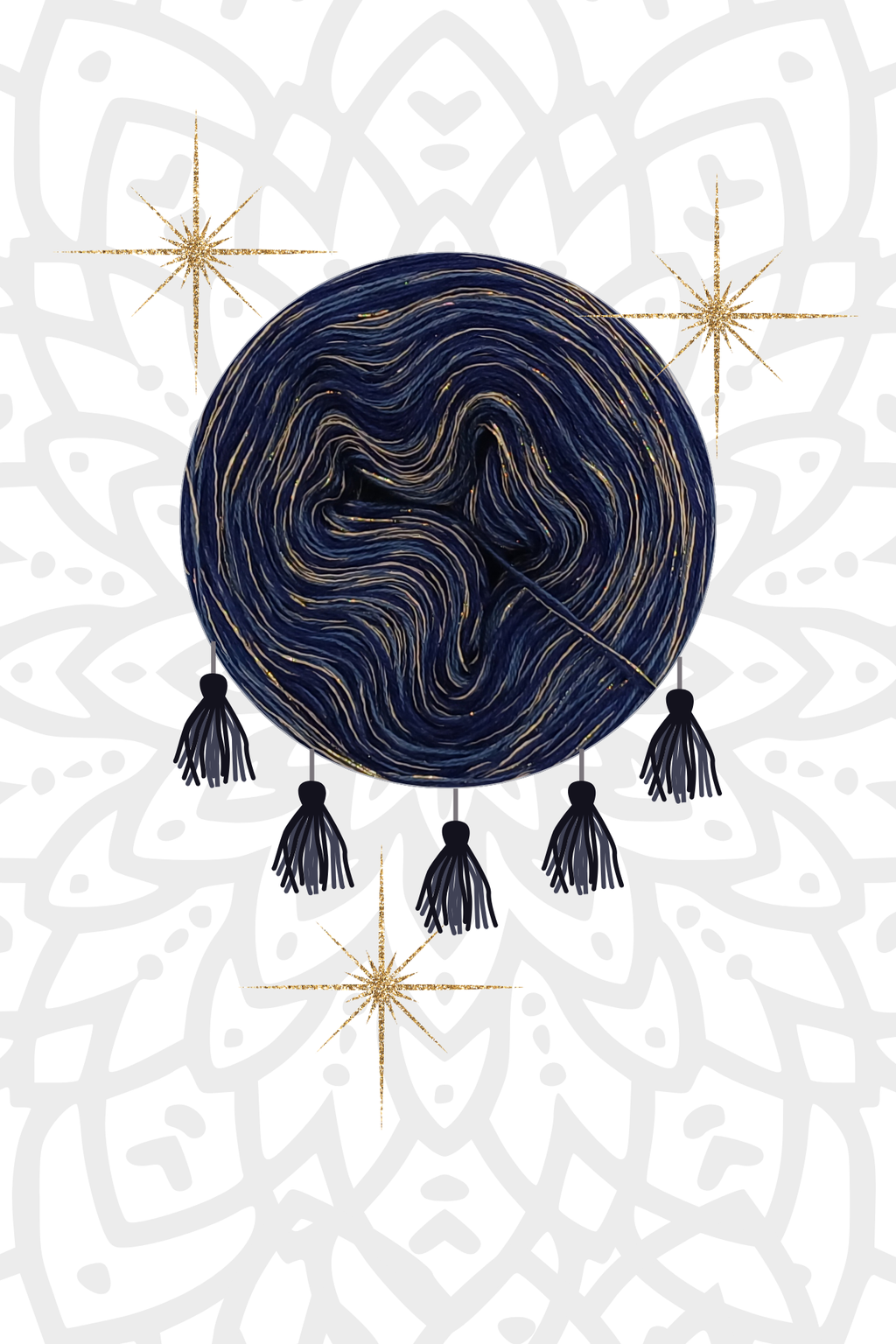 Garnset Mandala Sonnenstern (Set 6H)