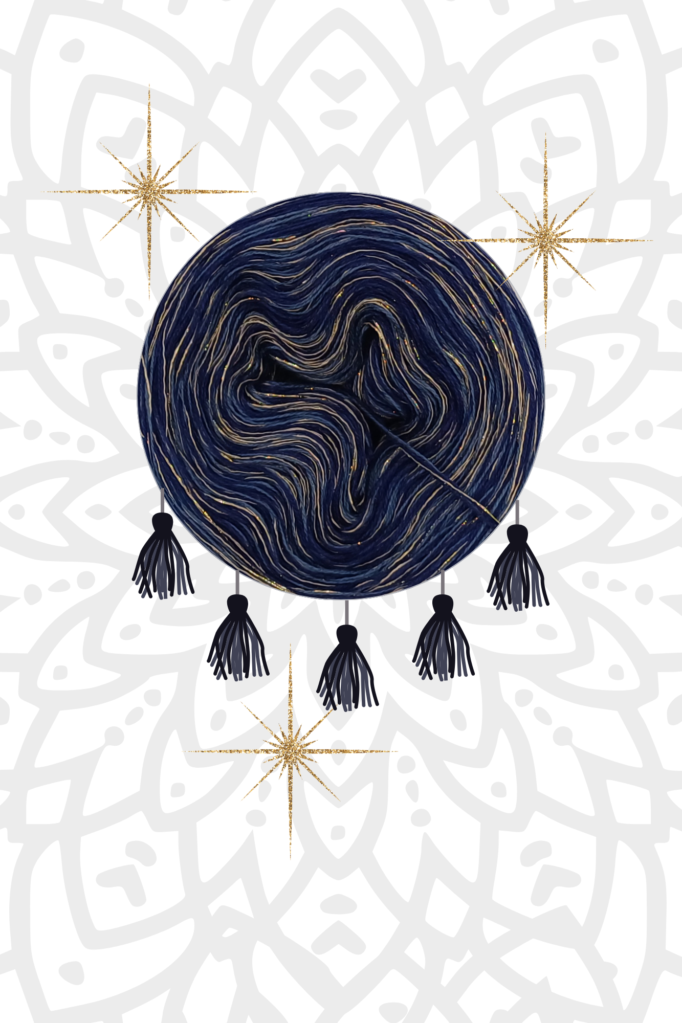 Garnset Mandala Sonnenstern (Set 6H)