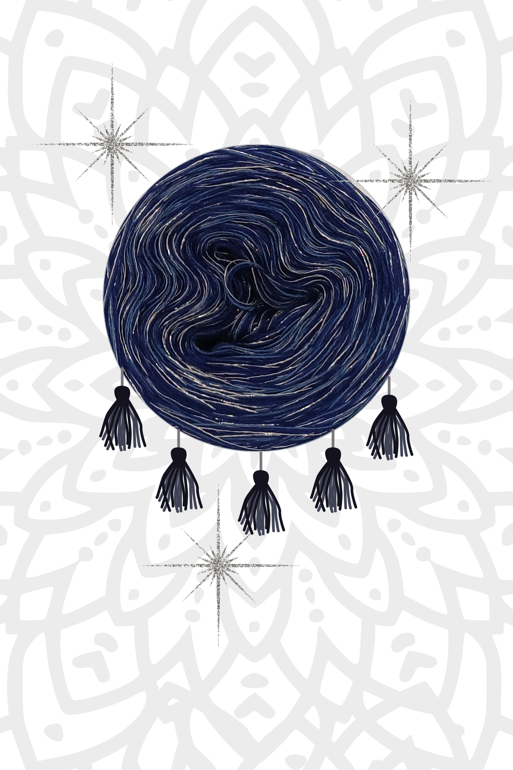 Garnset Mandala Sonnenstern (Set 6H)