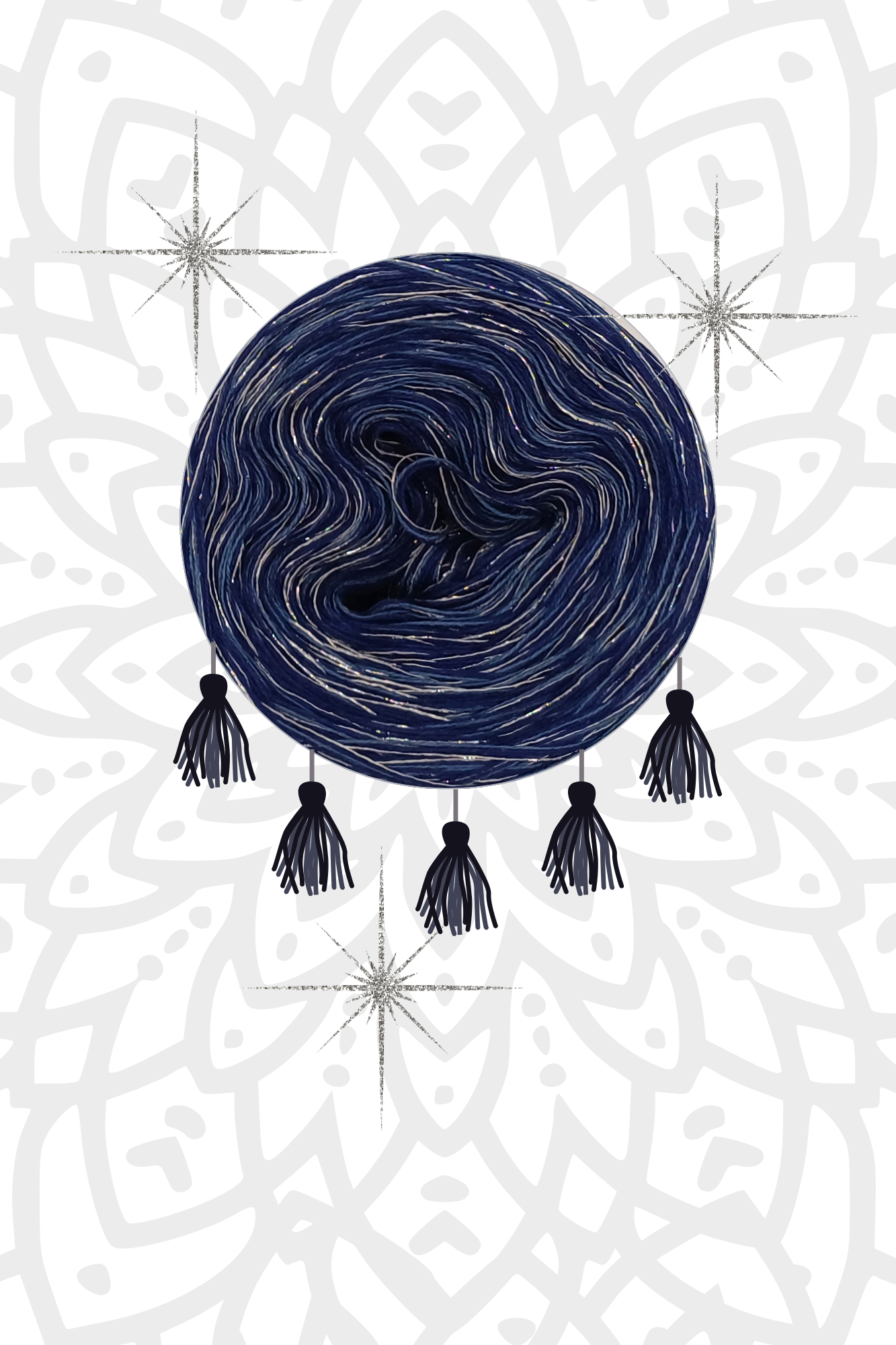 Garnset Mandala Sonnenstern (Set 6H)