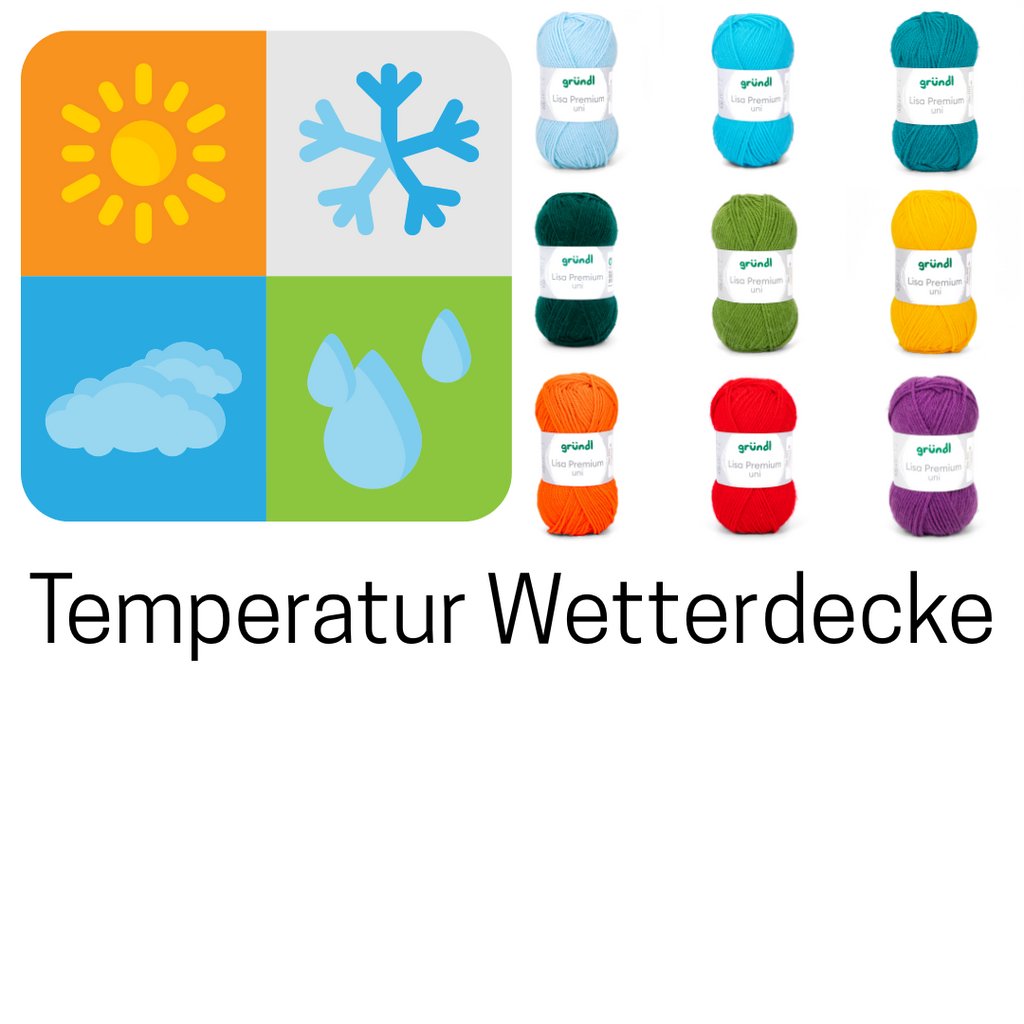 Temperaturdecke Starterset- täschwerk- Gründel Lisa Premium uni + PDF Anleitung