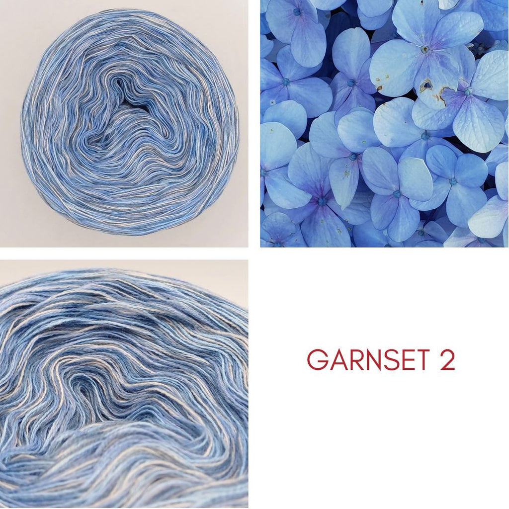 KAL Patchwork-Jahresdecke 2025 - Stricken- StarterSet 2 - Hortensie